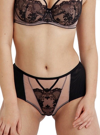 Трусики слип миди Venetia black