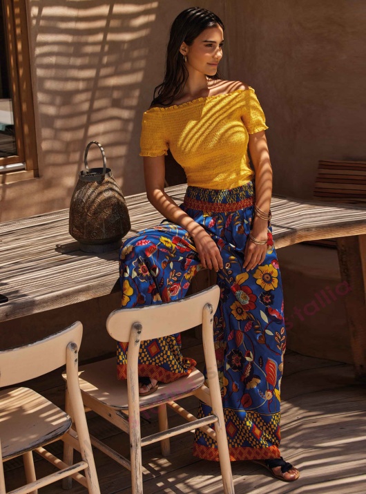 Брюки Palazzo пляжные 24-026 Марракеш